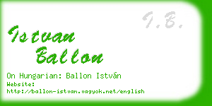 istvan ballon business card